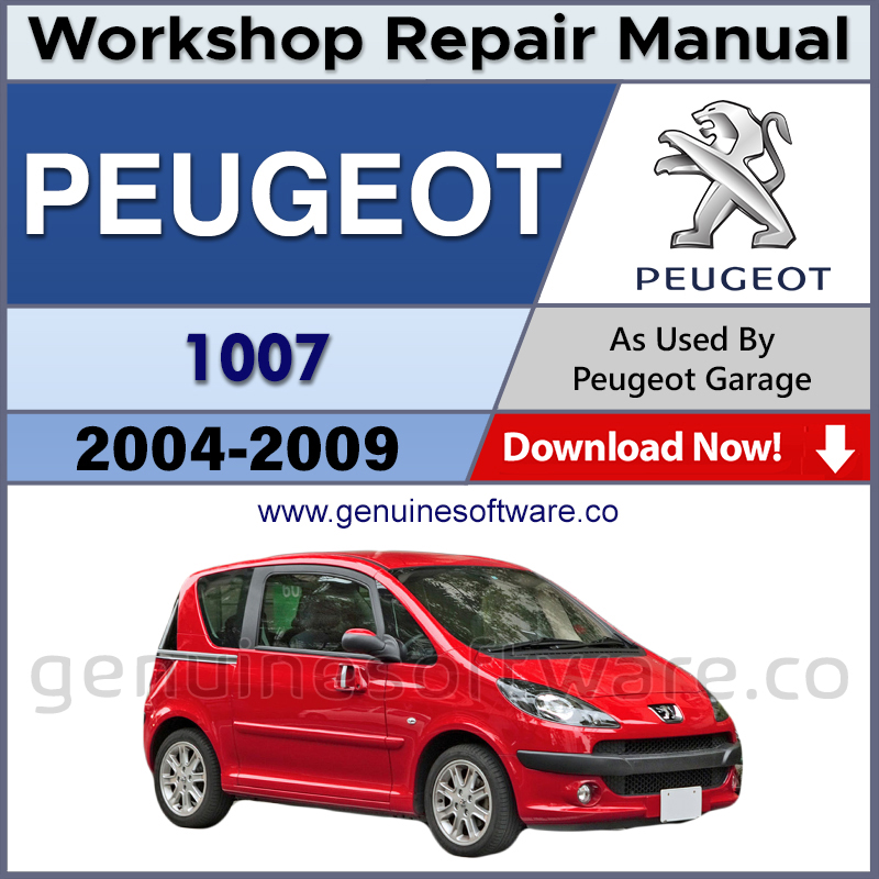 Peugeot 1007 Automotive Workshop Repair Manual - Peugeot 100 Repair Software & Wiring Diagrams