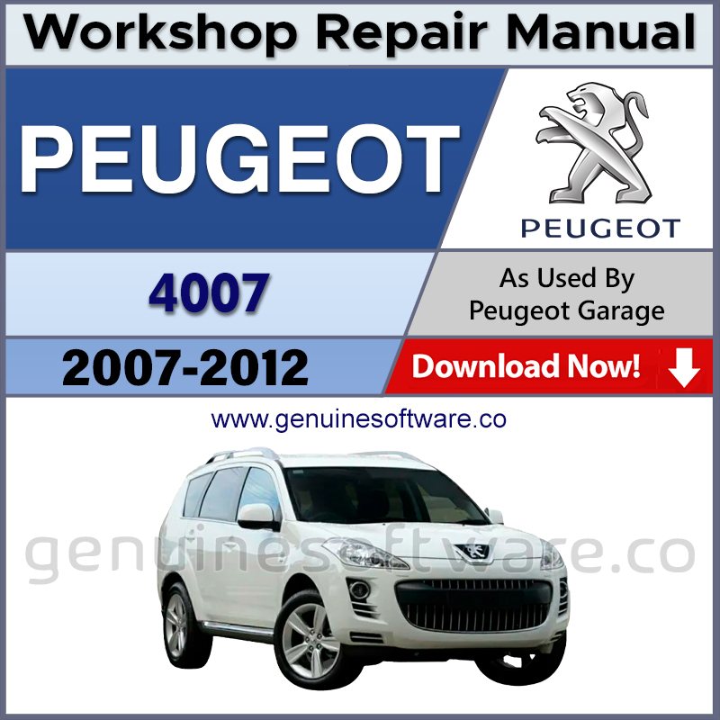 Peugeot 4007 Automotive Workshop Repair Manual - Peugeot 4007 Repair Software & Wiring Diagrams