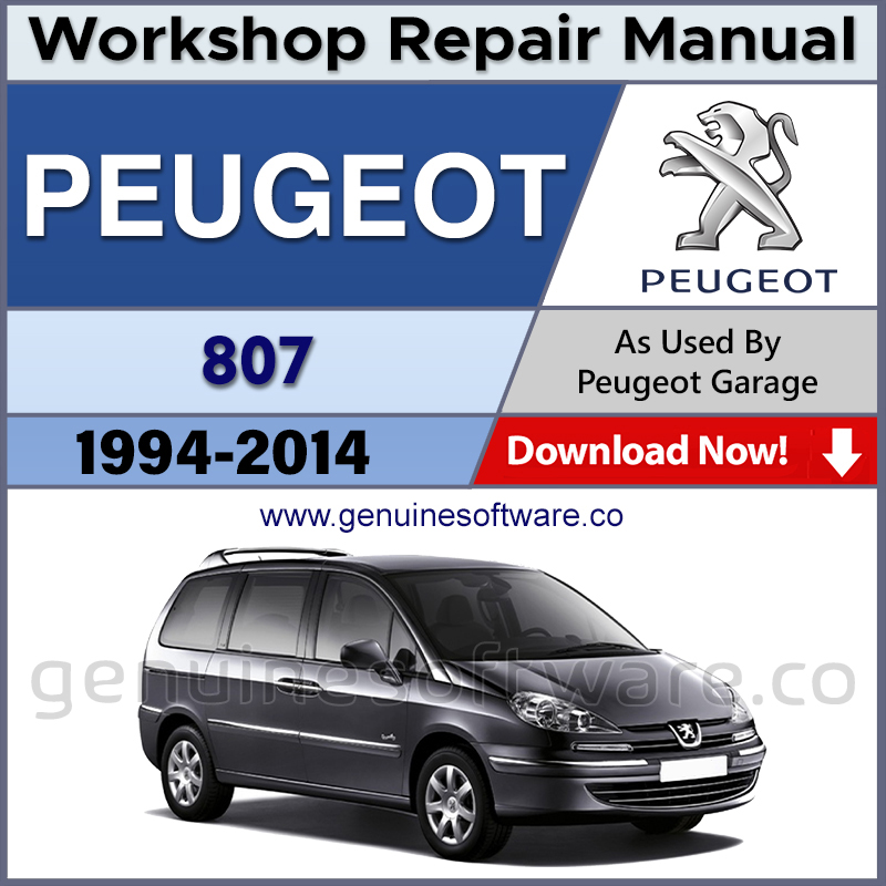 Peugeot 807 Automotive Workshop Repair Manual - Peugeot 807 Repair Software & Wiring Diagrams