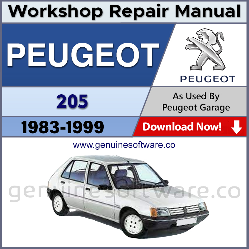 Peugeot 205 Automotive Workshop Repair Manual - Peugeot 205 Repair Software & Wiring Diagrams